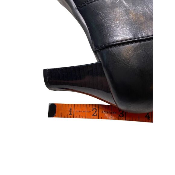 Aerosoles Black Slip On Square Toe Heeled Booties Womens Size 8B Office - Picture 10 of 11
